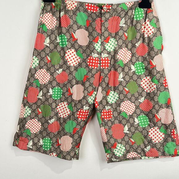 NWT Gucci Silk Apple Shorts Size 46 - Picture 6 of 16